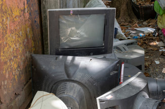 Pile of old TVs